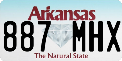 AR license plate 887MHX