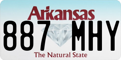 AR license plate 887MHY