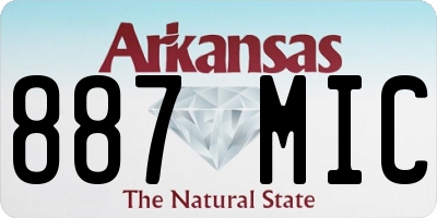 AR license plate 887MIC