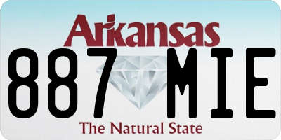 AR license plate 887MIE