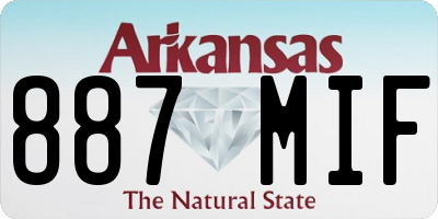 AR license plate 887MIF