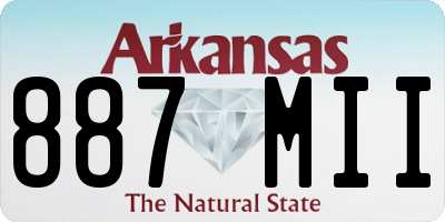 AR license plate 887MII