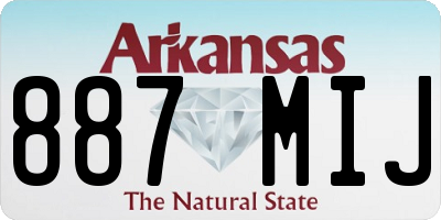 AR license plate 887MIJ