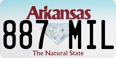 AR license plate 887MIL