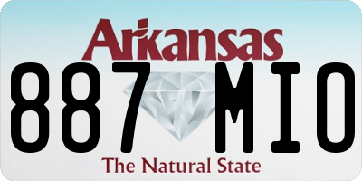 AR license plate 887MIO