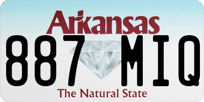 AR license plate 887MIQ