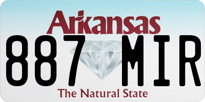 AR license plate 887MIR