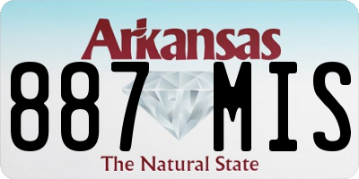 AR license plate 887MIS