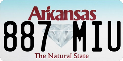 AR license plate 887MIU