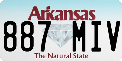 AR license plate 887MIV