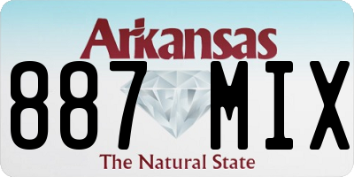 AR license plate 887MIX