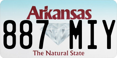 AR license plate 887MIY