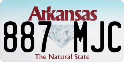 AR license plate 887MJC