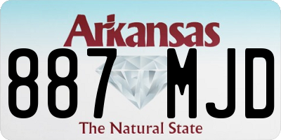 AR license plate 887MJD