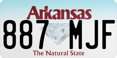 AR license plate 887MJF