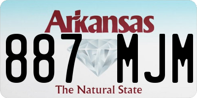 AR license plate 887MJM