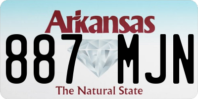 AR license plate 887MJN