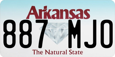 AR license plate 887MJO