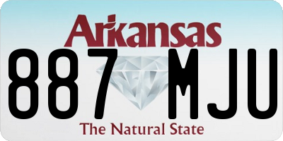 AR license plate 887MJU