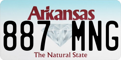 AR license plate 887MNG