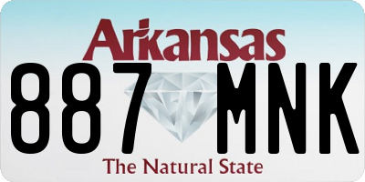 AR license plate 887MNK