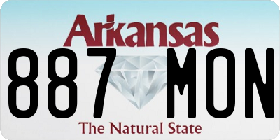 AR license plate 887MON