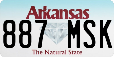 AR license plate 887MSK