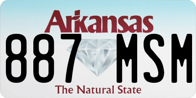 AR license plate 887MSM