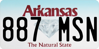 AR license plate 887MSN