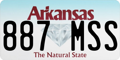 AR license plate 887MSS
