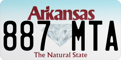 AR license plate 887MTA