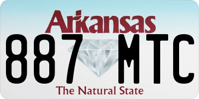 AR license plate 887MTC