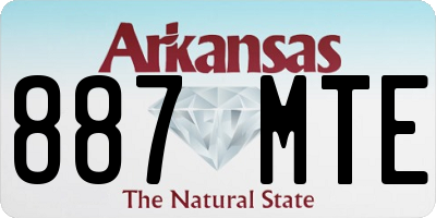 AR license plate 887MTE