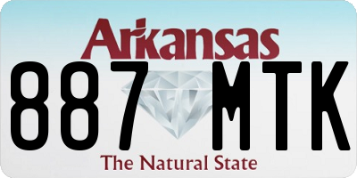 AR license plate 887MTK