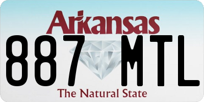 AR license plate 887MTL