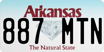AR license plate 887MTN