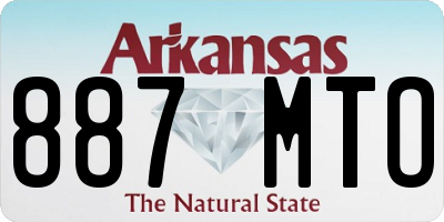 AR license plate 887MTO