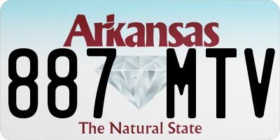 AR license plate 887MTV