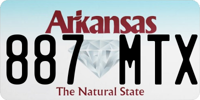 AR license plate 887MTX