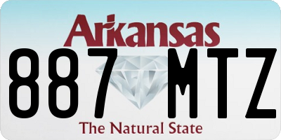 AR license plate 887MTZ
