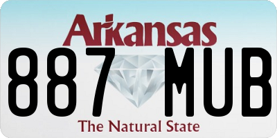 AR license plate 887MUB