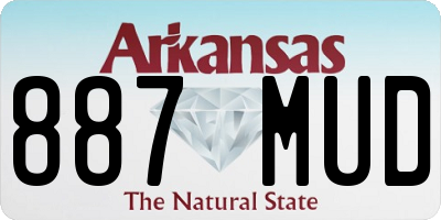 AR license plate 887MUD