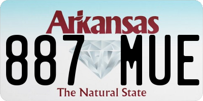 AR license plate 887MUE
