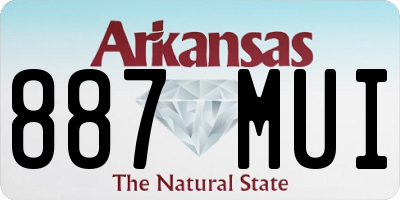 AR license plate 887MUI