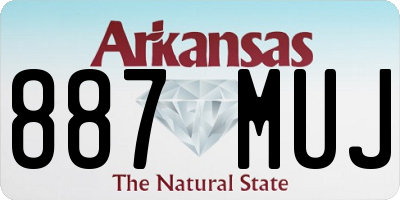 AR license plate 887MUJ