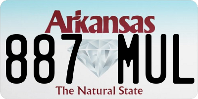 AR license plate 887MUL