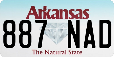 AR license plate 887NAD