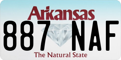AR license plate 887NAF