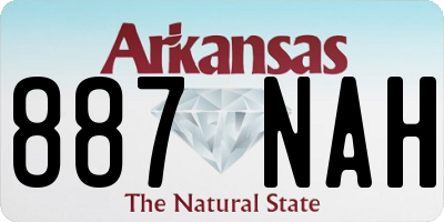AR license plate 887NAH