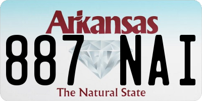 AR license plate 887NAI